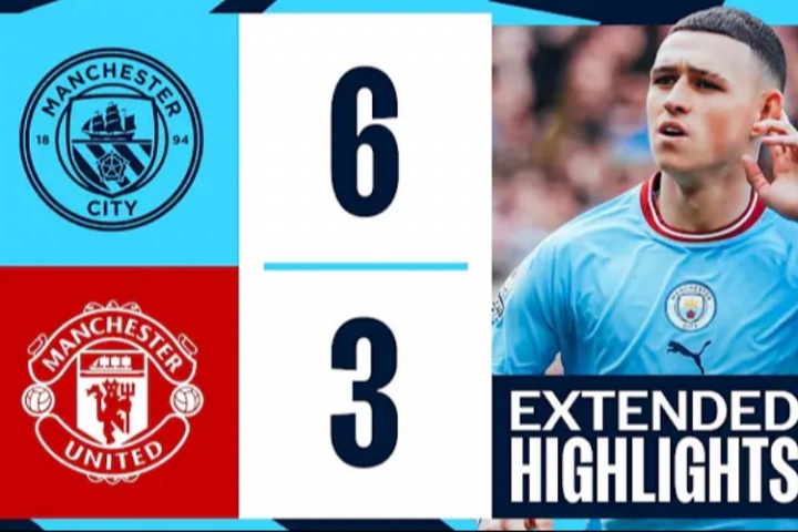 無敵雙鋒！22年英超，哈蘭德福登雙雙帽子戲法，曼城6-3戰(zhàn)勝曼聯(lián)