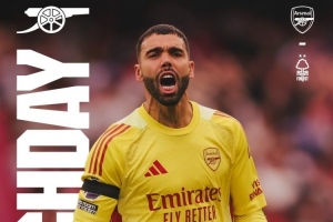 阿森納發(fā)布對陣諾丁漢森林海報：門將拉亞單人出鏡