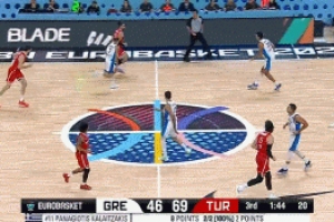 動作有點大！字母弟被申京過掉拉拽后者 被吹違體犯規(guī)