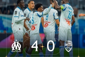 馬賽4-0大勝洛里昂：格林伍德點射破門，帕瓦爾斬獲馬賽生涯首球