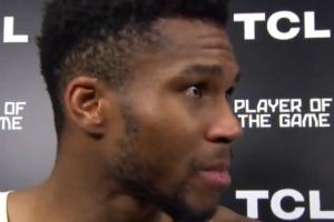 拼盡全力為國征戰(zhàn)！字母哥賽后接受采訪時情緒激動眼里包含熱淚