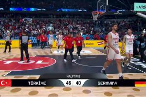 歐錦賽決賽：土耳其半場(chǎng)領(lǐng)先德國6分！小瓦16分 小黑2分 申京15分