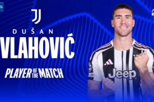 替補(bǔ)出場(chǎng)2射1傳！弗拉霍維奇當(dāng)選尤文vs多特全場(chǎng)最佳球員