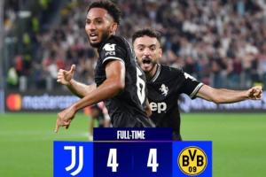 神巧合！尤文上次在歐冠4-4是00年踢漢堡，科瓦奇、圖多爾均破門