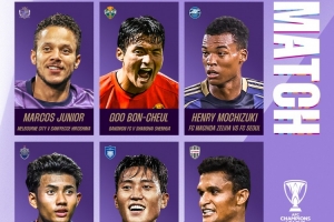 亞冠精英聯(lián)賽首輪最佳候選：破門申花、蓉城和海港的3名球員入圍