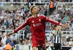 埃基蒂克前5場英超打進3球，紅軍隊史僅少于福勒、斯圖里奇等4人