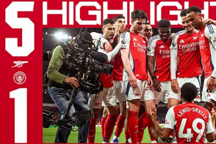 酣暢淋漓！上賽季英超，哈弗茨傳射賴斯2助，阿森納5-1大勝曼城