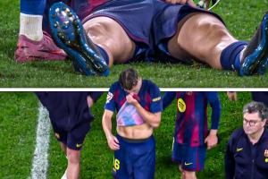 希望沒大事，費爾明疑似腹股溝受傷，哭著離開球場