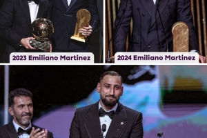 大馬丁＋多納魯馬！英超官方曬照，祝賀英超門將連續(xù)三年奪雅辛獎