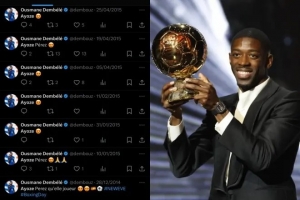 馬卡：眼光不錯！17歲時期的登貝萊曾是阿約澤-佩雷斯的小迷弟