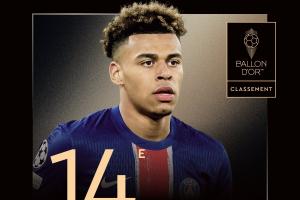 61場(chǎng)16球16助，2025年金球獎(jiǎng)第14名：20歲小將杜埃，生涯首次入圍