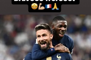 吉魯社媒曬合影祝賀登貝萊奪金球獎：太棒了，我的兄弟！