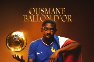 法國隊(duì)曬海報(bào)祝賀登貝萊：奧斯曼獲得金球獎(jiǎng)，永遠(yuǎn)載入法國史冊(cè)