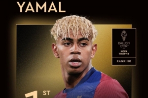 亞馬爾獲獎！巴薩球員共4獲科帕獎，其他球隊的球員加起來共3次