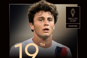 2025年金球獎(jiǎng)第19名：20歲若奧-內(nèi)維斯，生涯首次提名