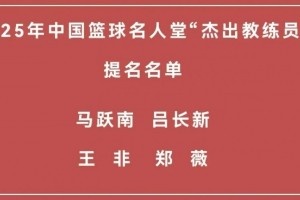 王非&鄭薇在列 籃協(xié)發(fā)文介紹名人堂“杰出教練員”提名名單
