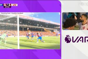 英超官方：沒有證據(jù)證明薩拉赫手球，利物浦進(jìn)球經(jīng)VAR檢查判有效