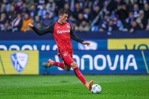 勒沃庫森官方：前鋒?？舜笸燃∪馐軅A(yù)計(jì)缺席兩場(chǎng)比賽