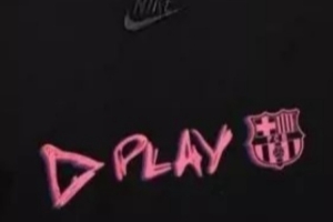 每體：巴薩將在國家德比，身穿印有埃德-希蘭專輯PLAY標(biāo)志的球衣