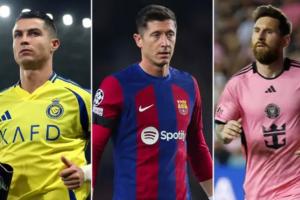 現(xiàn)役射手榜前十：C羅梅西前二！萊萬(wàn)第三，胡爾克第9內(nèi)馬爾第10