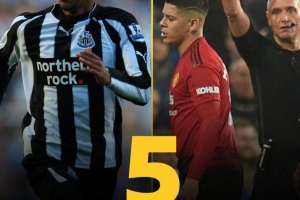 英超歷史最快吃到5張黃牌紀錄：羅霍5場5黃居首，本賽季霍爾6場