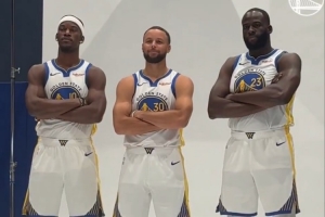 家有三老！勇士官方曬巴特勒、庫里、追夢合拍定妝照視頻