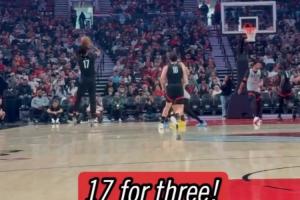 配合挺默契！楊瀚森手遞手助攻夏普投進三分 后者最終奪得本場MVP