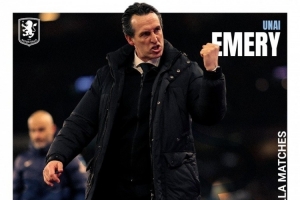 埃梅里迎來執(zhí)教維拉150場(chǎng)里程碑，維拉官方社媒曬海報(bào)祝賀