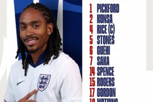 英格蘭vs威爾士首發(fā)：薩卡、賴斯先發(fā)，格伊、沃特金斯出戰(zhàn)