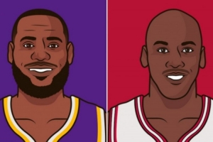 LBJ多1.2W分！美媒曬詹&喬生涯總分：誰是歷史最佳得分手一目了然