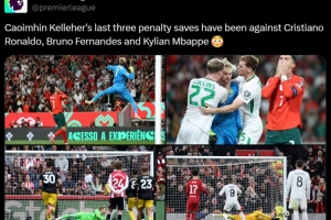 全是硬茬！凱萊赫最近3次撲點對手：C羅、B費、姆巴佩