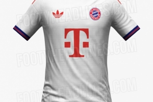 外媒泄露拜仁26/27賽季客場球衣：白色主色調(diào)，EV隊徽回歸