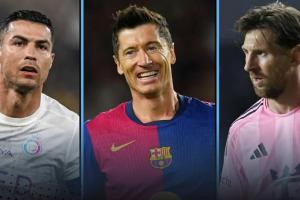 現(xiàn)役射手榜前十：C羅梅西萊萬(wàn)前三，蘇牙600球第四，內(nèi)馬爾第10