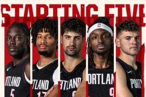 開(kāi)拓者收官戰(zhàn)首發(fā)：霍勒迪阿夫迪亞克林根領(lǐng)銜 楊瀚森替補(bǔ)待命