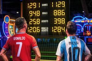 最偉大對決！433對比梅羅數(shù)據(jù)：C羅948球258助，梅西886球398助