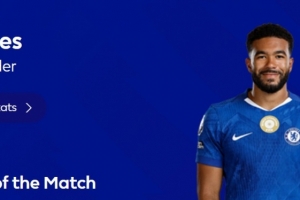 傳射建功，英超官方：里斯-詹姆斯當(dāng)選切爾西3-0森林全場最佳球員