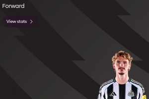 連續(xù)4場(chǎng)破門(mén)，英超官方：沃爾特馬德當(dāng)選紐卡1-2布萊頓全場(chǎng)最佳