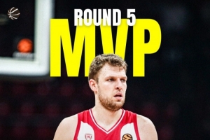 五輪兩次當(dāng)選輪次MVP！韋津科夫歐籃聯(lián)輪次MVP總數(shù)升至歷史第二！