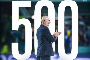 里程碑，意甲官方祝賀皮奧利意甲執(zhí)教500場(chǎng)