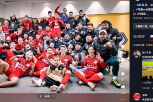 河南隊門將王國明社媒慶祝2-0擊敗亞泰：喜提3分，差點感冒了??