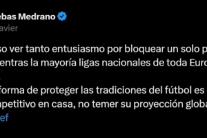 特巴斯談海外西甲取消：我很好奇，為何人們這么熱衷阻止海外比賽