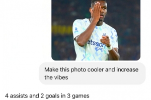 國米官推整活AI要給博尼修圖，AI答復：3場2球4助，沒法更嗨了