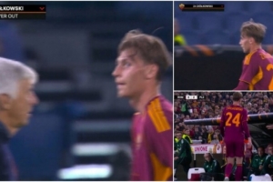 羅體：齊奧爾科夫斯基不滿只踢30分鐘就被換下，對首個(gè)丟球有責(zé)任