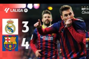 力挽狂瀾！14年國家德比，梅西3射1傳，巴薩4-3客場逆轉皇馬