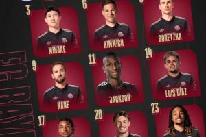 你的頭頂怎么尖尖的??拜仁首發(fā)圖，杰克遜頭部比隊友“大一號”