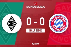 半場-拜仁暫0-0十人門興 迪亞斯開場失單刀 卡斯特羅普飛鏟染紅