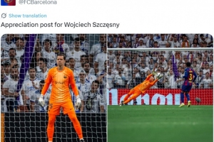 貢獻(xiàn)9次撲救，巴薩官推曬什琴斯尼撲點(diǎn)瞬間并感謝其精彩發(fā)揮