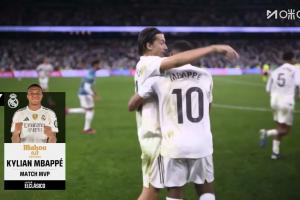 首開記錄+1次進(jìn)球被吹！姆巴佩當(dāng)選西班牙國家德比全場最佳球員