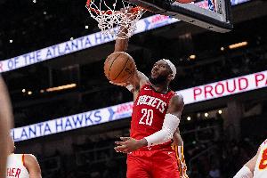 變陣！火箭今日首發(fā)：奧科吉代替亞當斯 搭檔KD申京阿門小賈