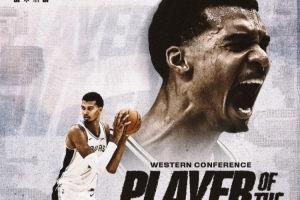 馬刺文班周最佳海報(bào) 賽季前三戰(zhàn)得分100+籃板40+封蓋15+歷史首人